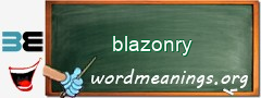 WordMeaning blackboard for blazonry